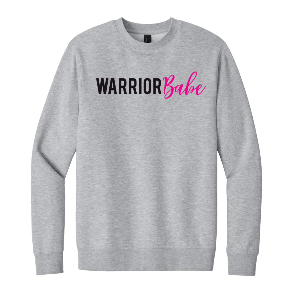 WarriorBabe Grey Crewneck Sweatshirt (Unisex)